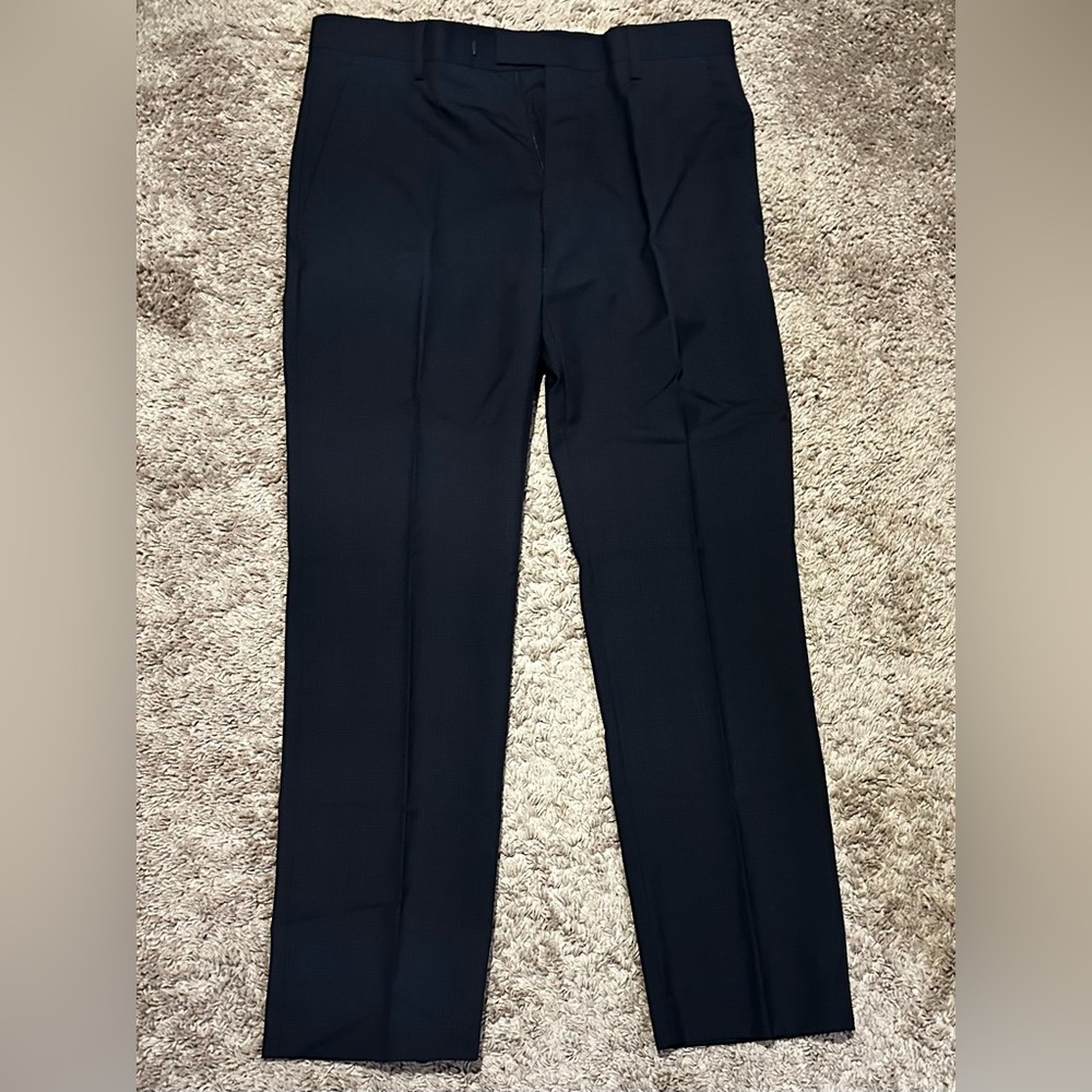 Banana Republic blue plaid slim fit dress pants